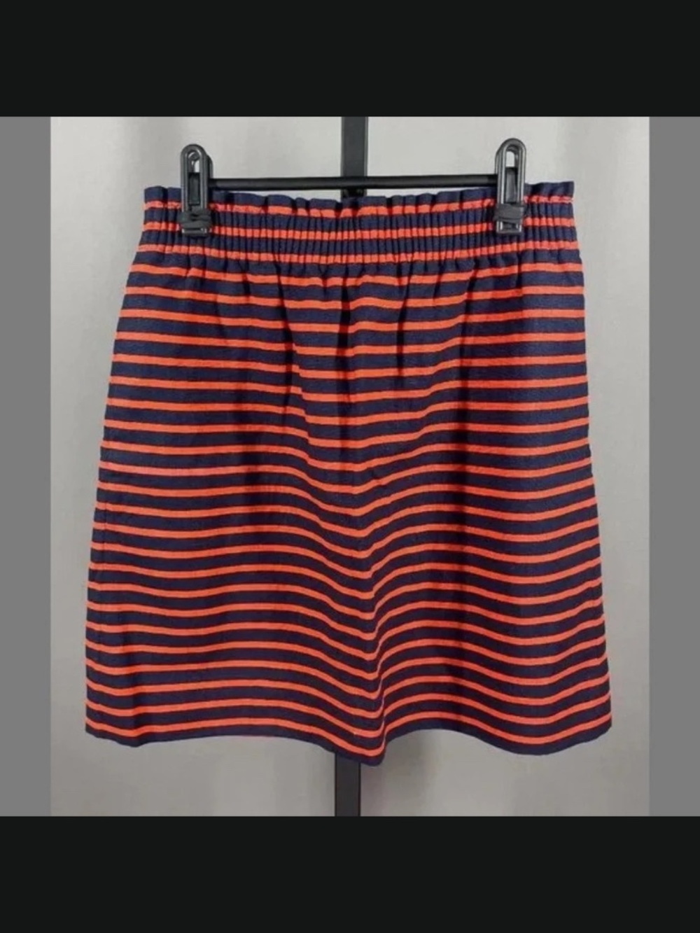 NEW J Crew Skirt Womens 2 blue orange linen a line preppy casual colorful
